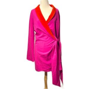 Never Fully Dressed Pink and Red Long Sleeve Dress